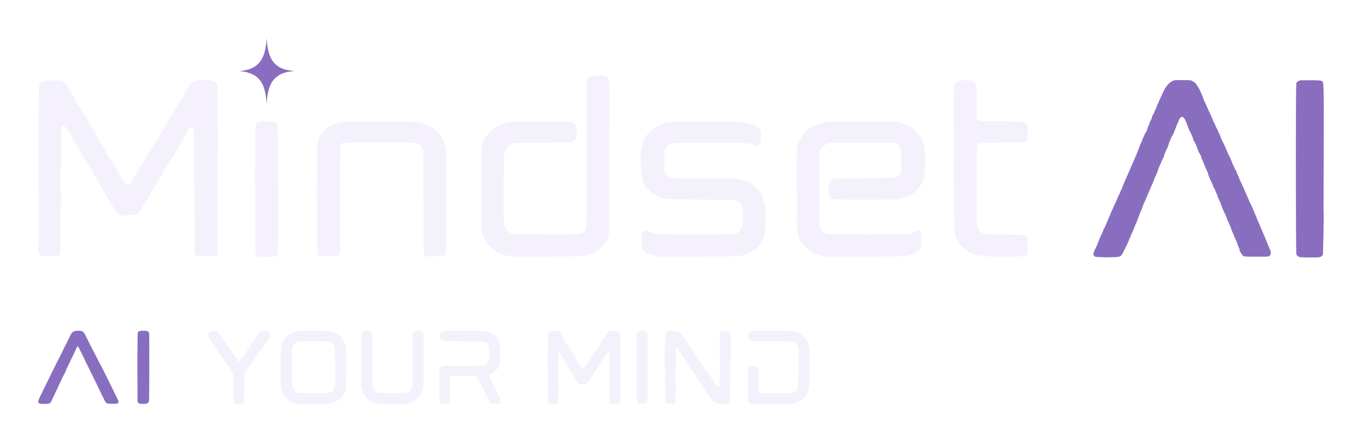 לוגו עם סלוגן Mindset AI כהה